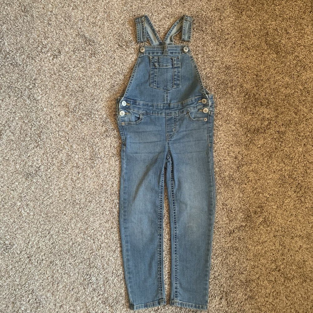 Kids Denim Overalls Romper - Blue
